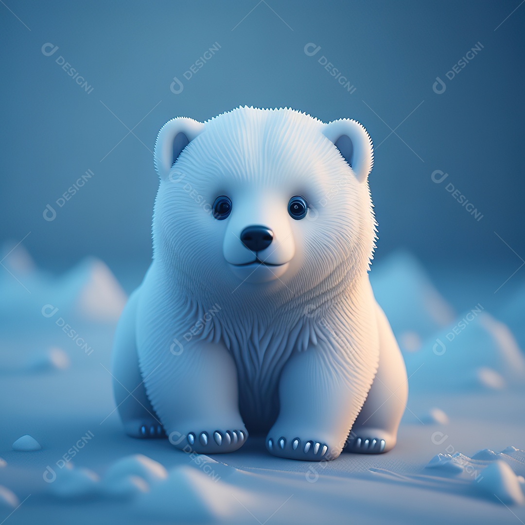 Imagem realista de urso polar
