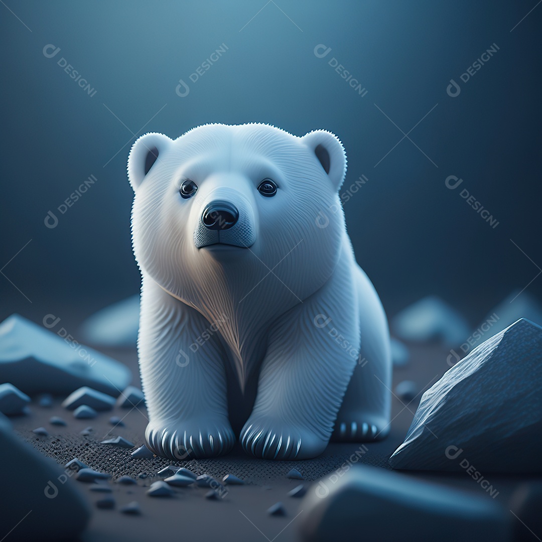 Imagem realista de urso polar