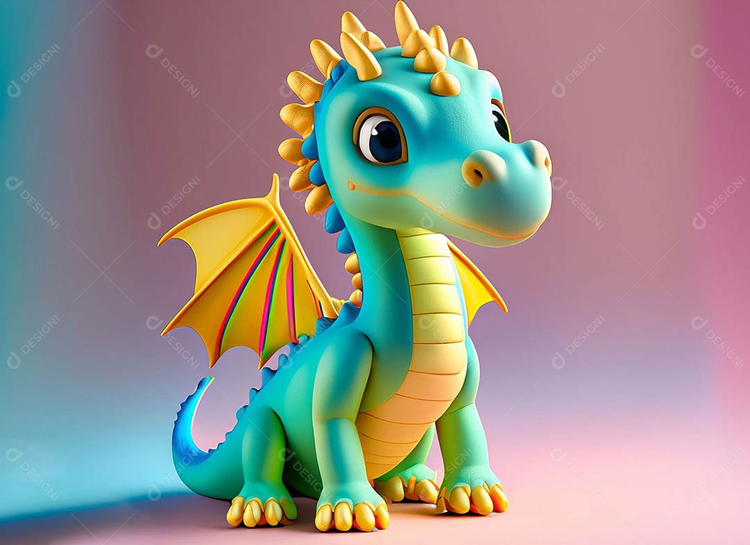 Ilustração de fantasia de dragão bonitinho