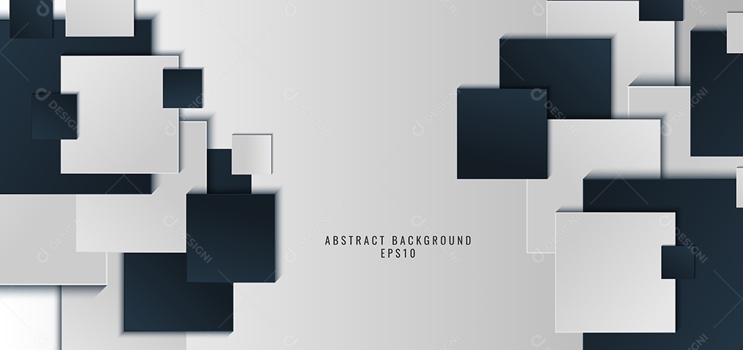 Background Na Forma Quadrada Abstrata Vetor EPS