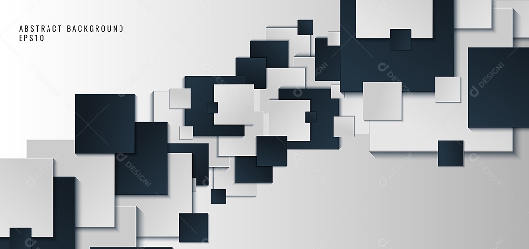 Background Forma Quadrada Abstrata Vetor EPS