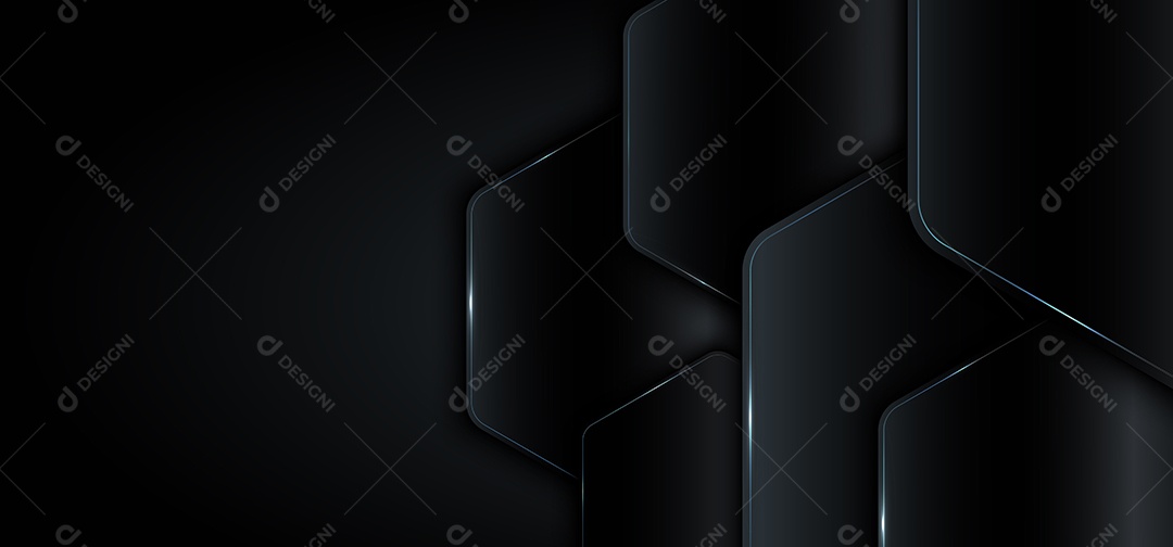 Background Preto Metálico Com Formas Geométricas Vetor EPS
