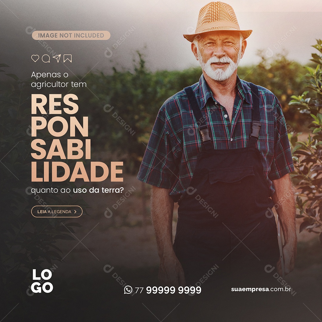 Responsabilidade Quanto Ao Uso da Terra Social Media PSD Editável