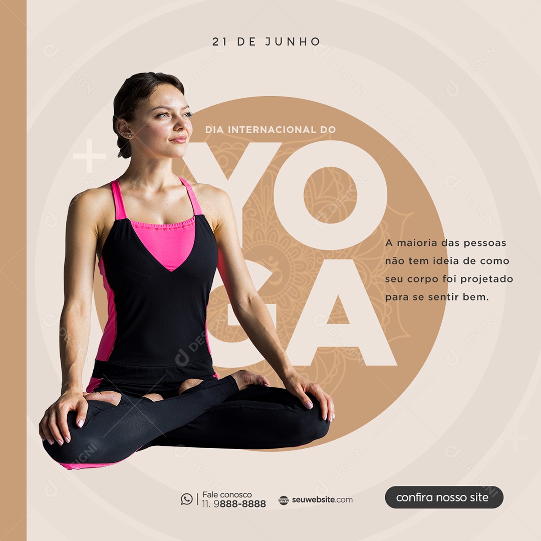 Social Media 21 De Junho Dia Internacional Do Yoga PSD Editável