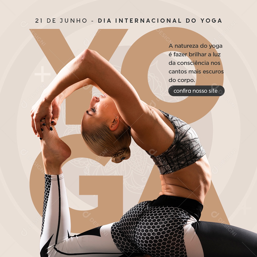 Cantos Mais Escuros Do Corpo Dia Internacional Do Yoga Social Media PSD Editável