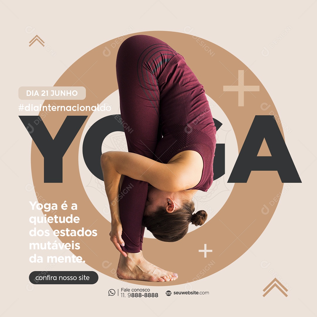 Dia Internacional Do Yoga Estados Mutáveis Social Media PSD Editável