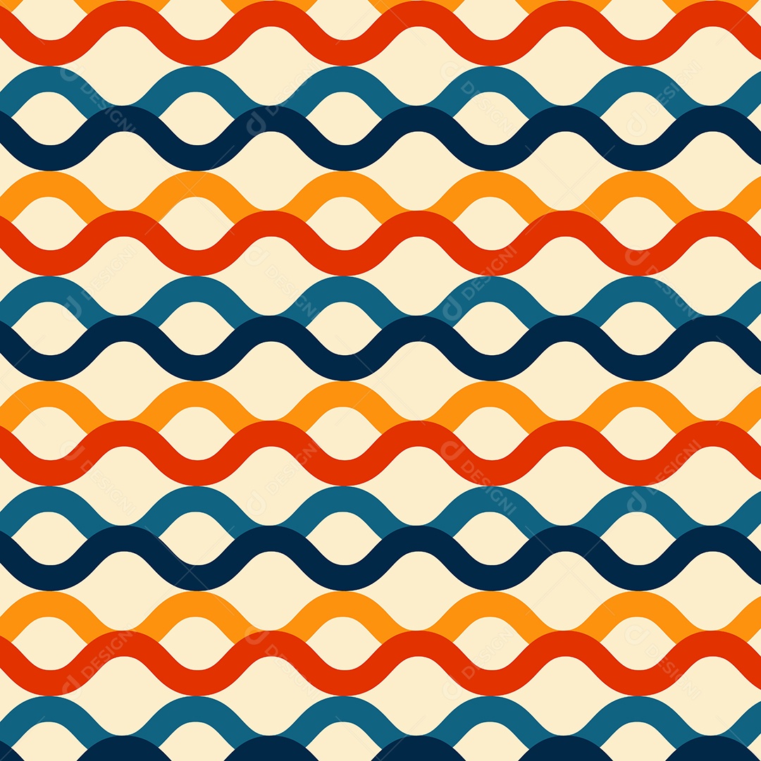 Background De Linhas De Ondas Formas Abstrata Vetor EPS