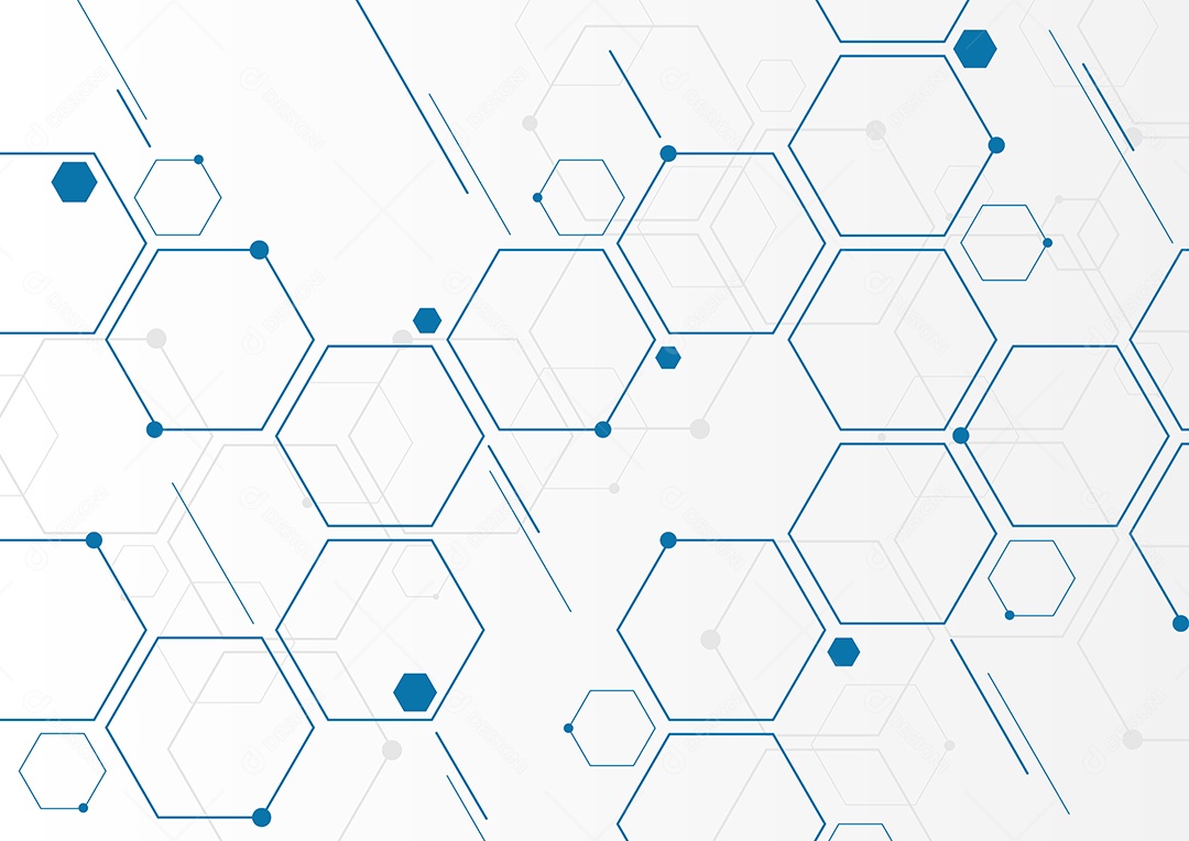 Estruturas Moleculares dos Hexágonos Geométricos  Vetor EPS