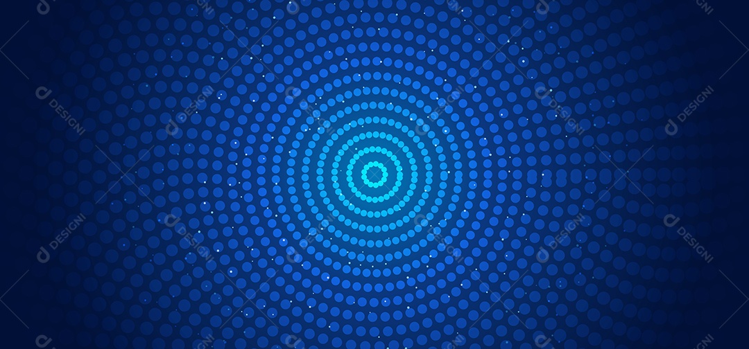 Banner Horizontal Abstrato Círculos Padrão Vetor EPS