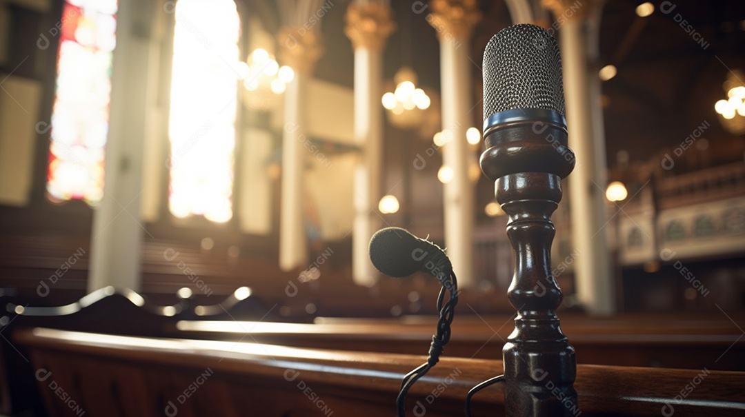 Detalhes microfone da igreja católica
