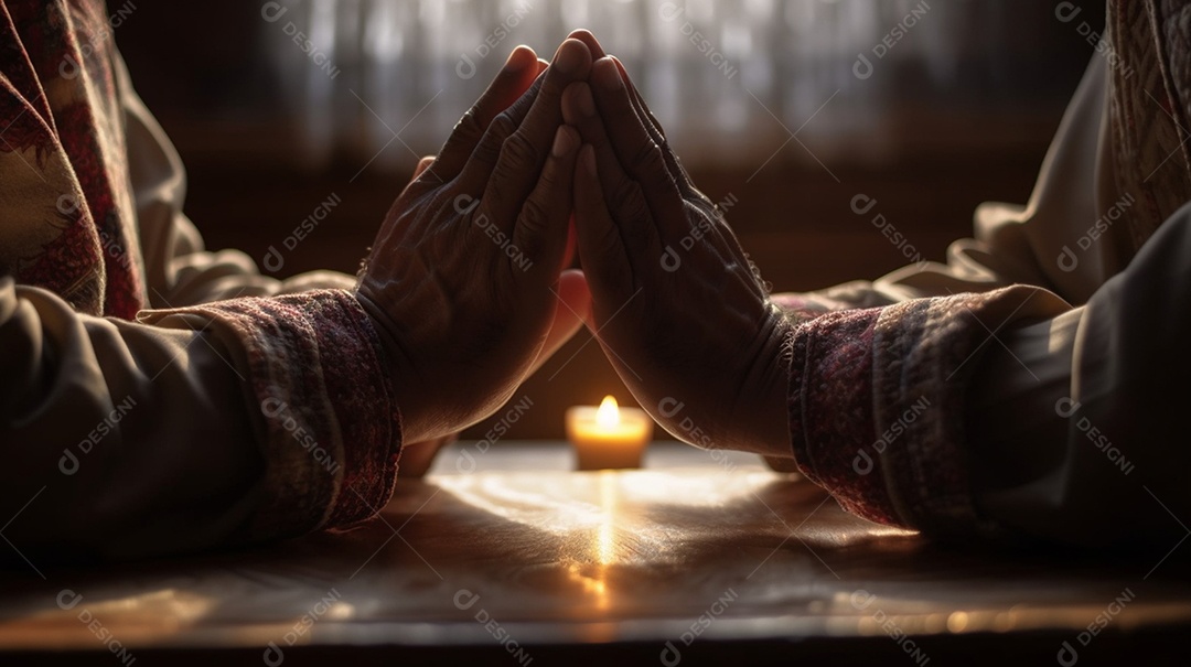 Dupla de pessoas orando