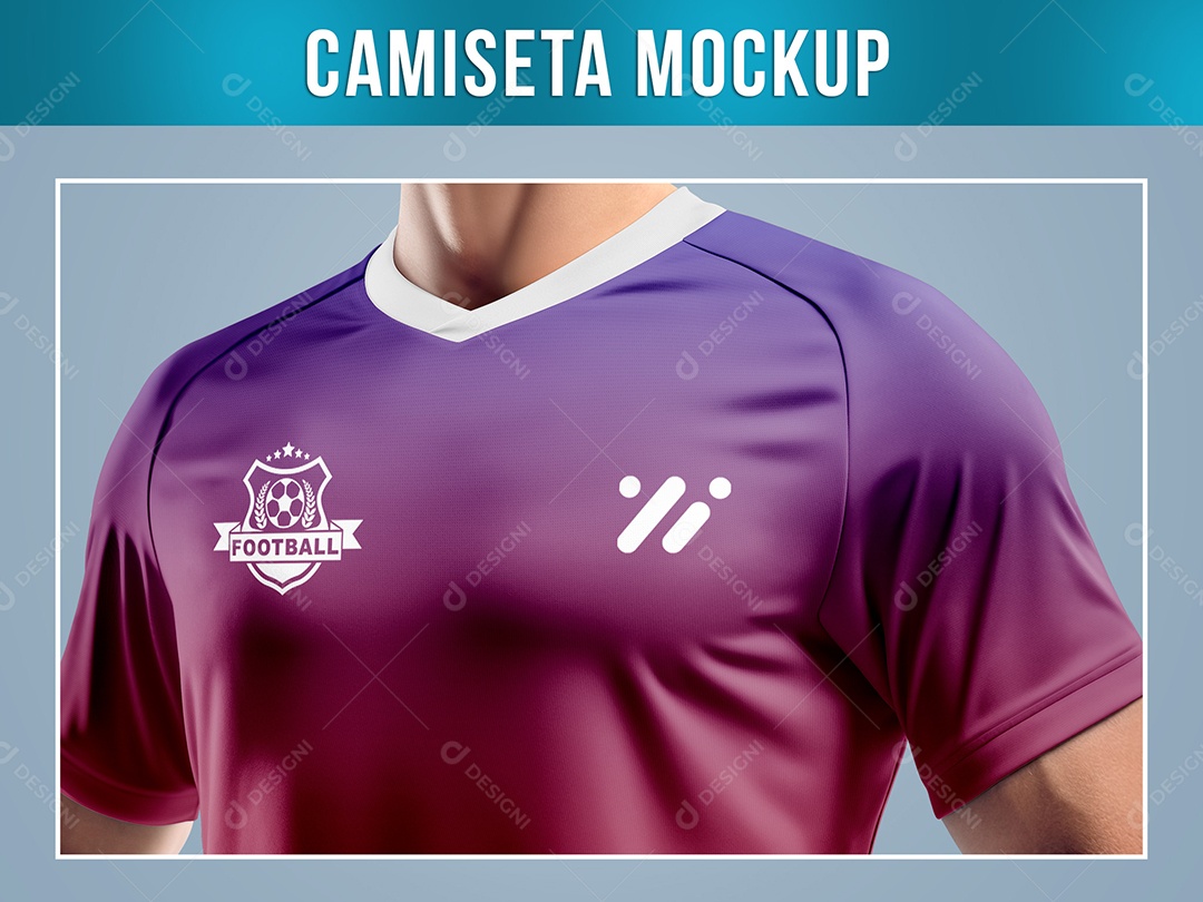 Camiseta Mockup Homem Roupa Manga Curta PSD Editável