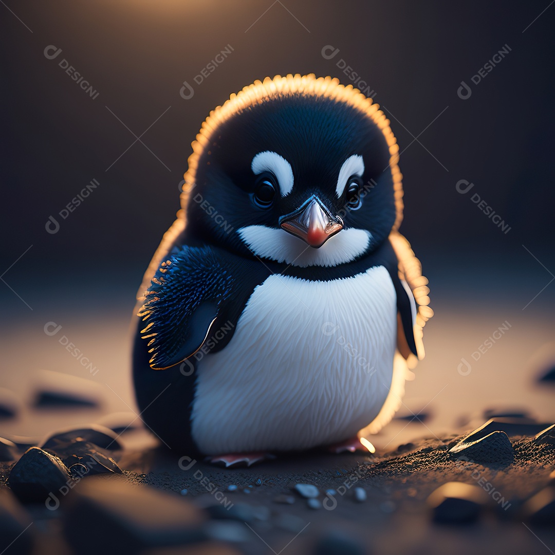 Imagem realista de pinguim