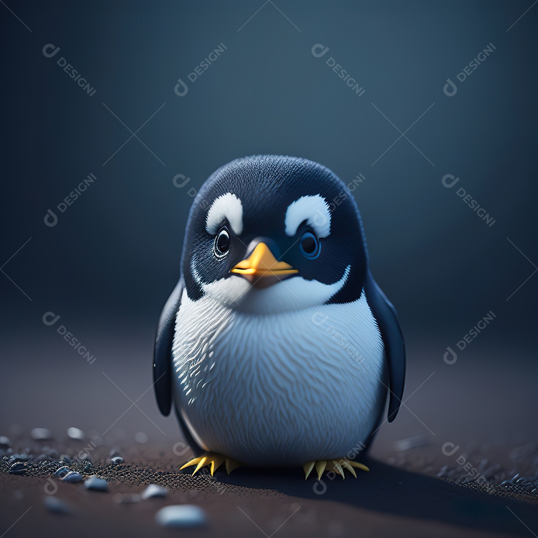 Imagem realista de pinguim
