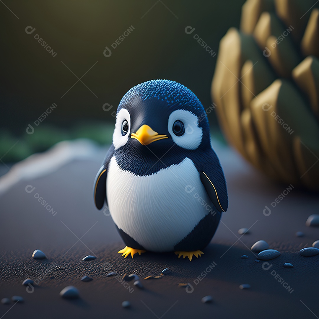 Imagem realista de pinguim