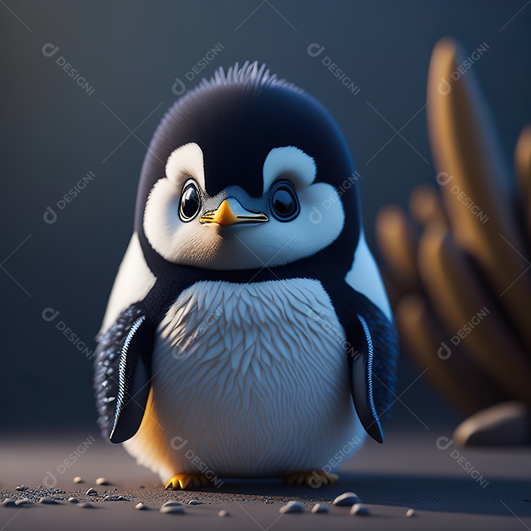 Imagem realista de pinguim