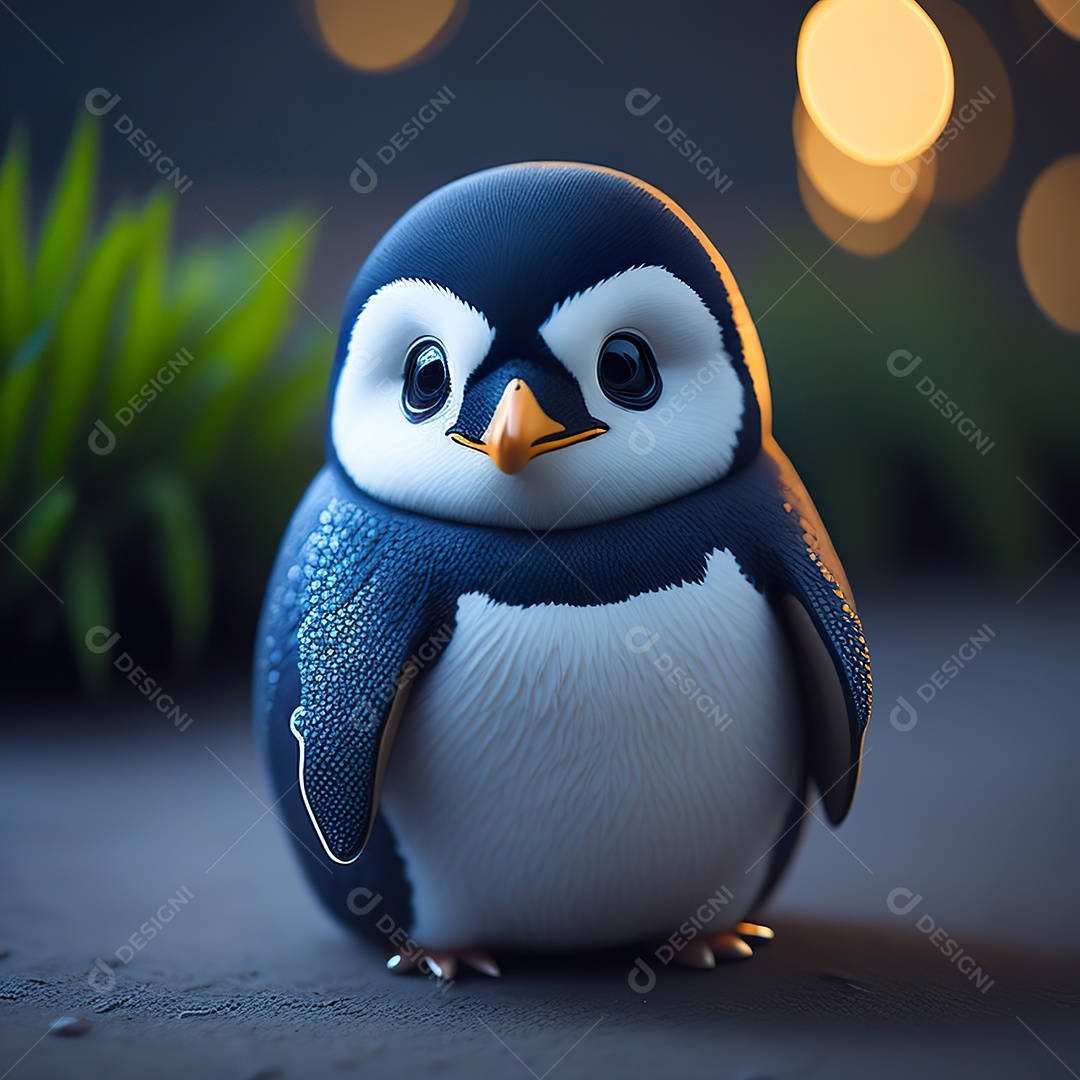 Imagem realista de pinguim
