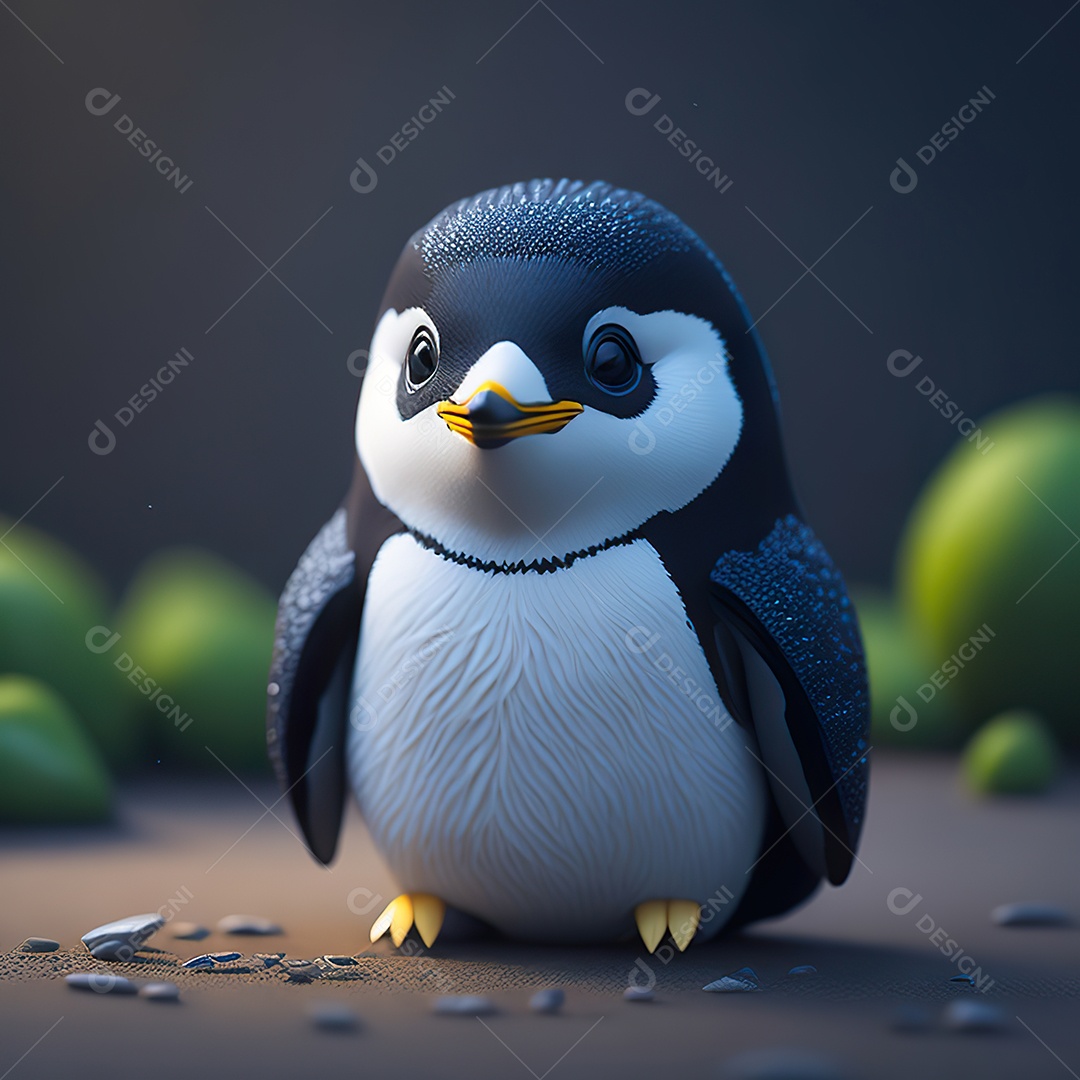 Imagem realista de pinguim