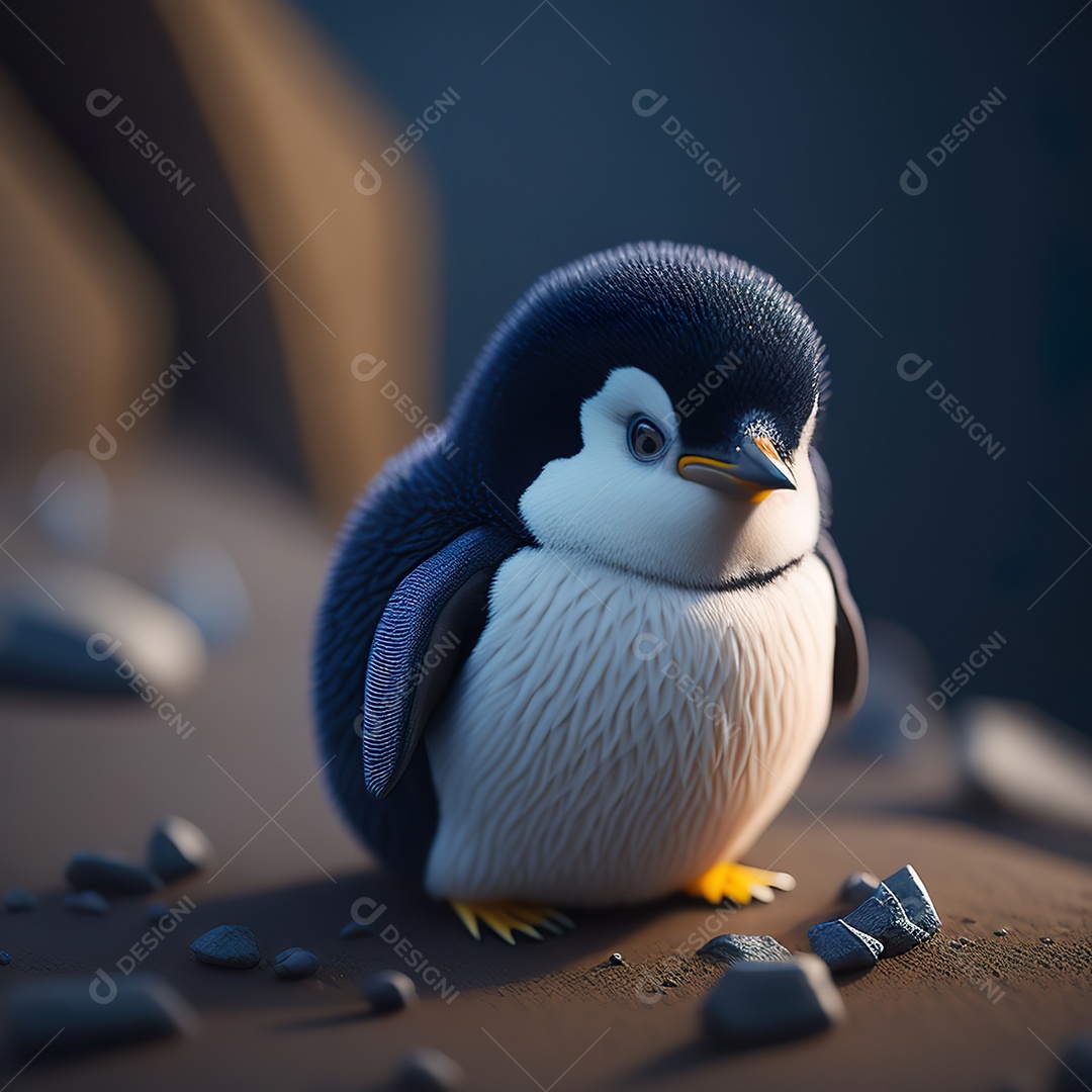 Imagem realista de pinguim