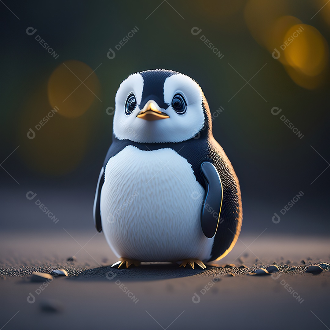 Imagem realista de pinguim