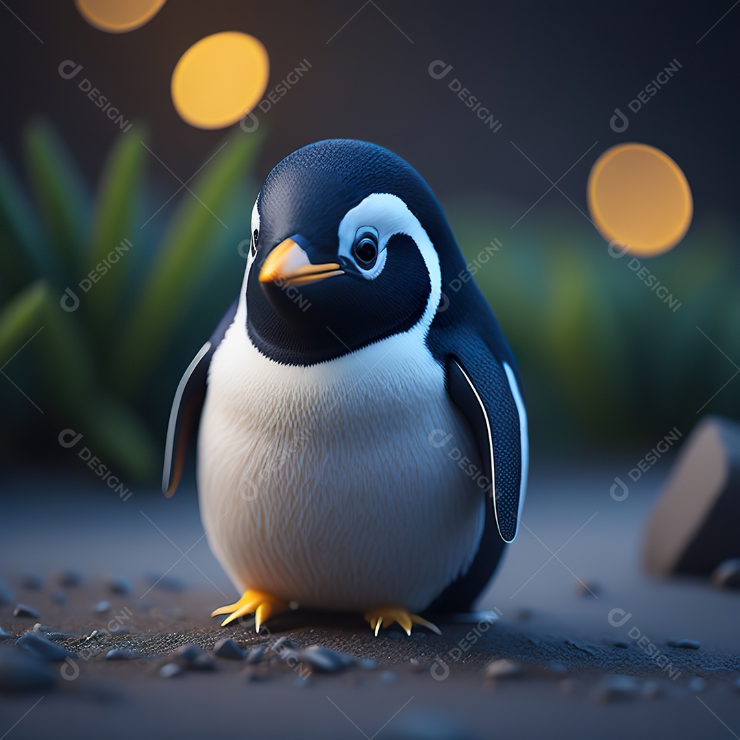 Imagem realista de pinguim