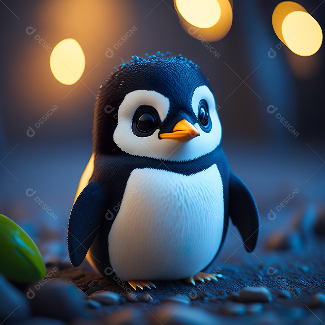 Imagem realista de pinguim