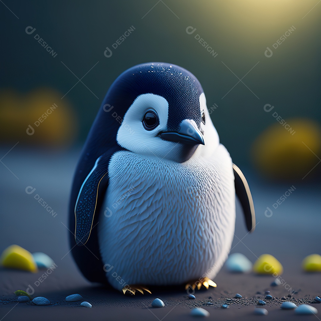 Imagem realista de pinguim