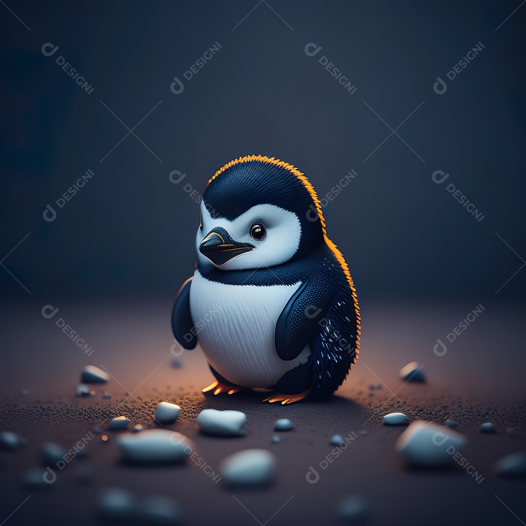Imagem realista de pinguim