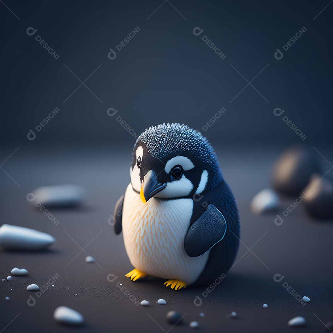 Imagem realista de pinguim