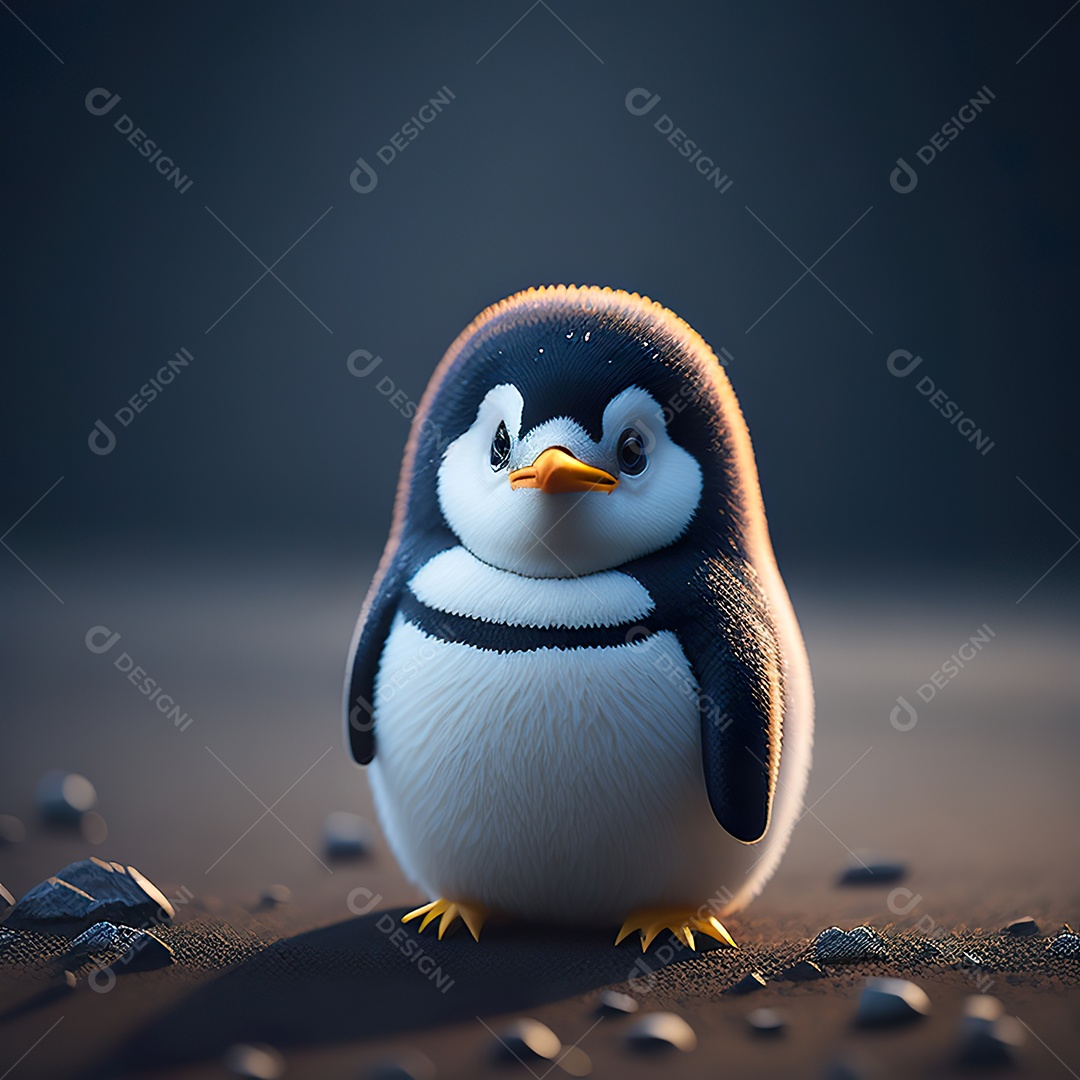 Imagem realista de pinguim
