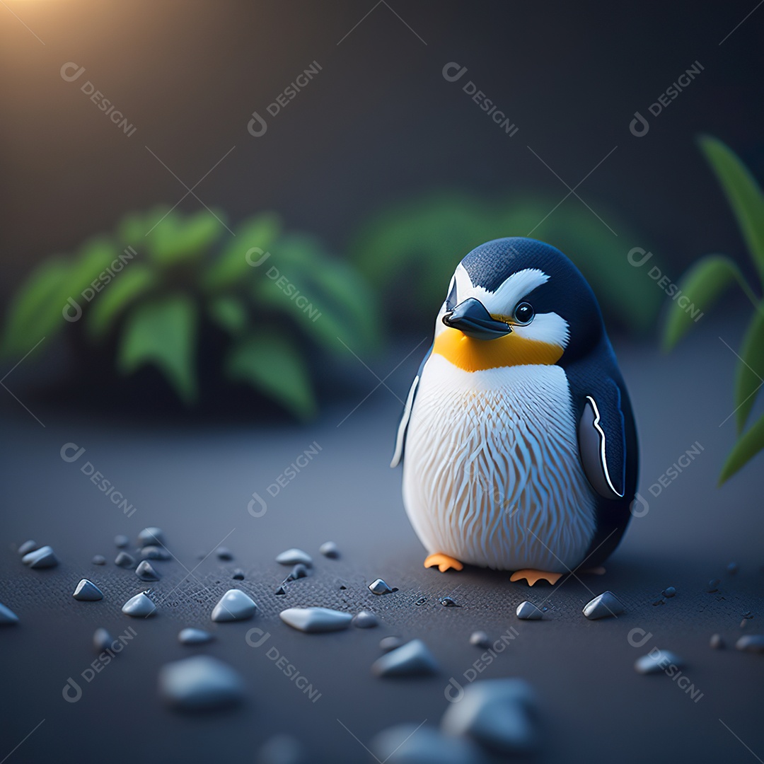 Imagem realista de pinguim