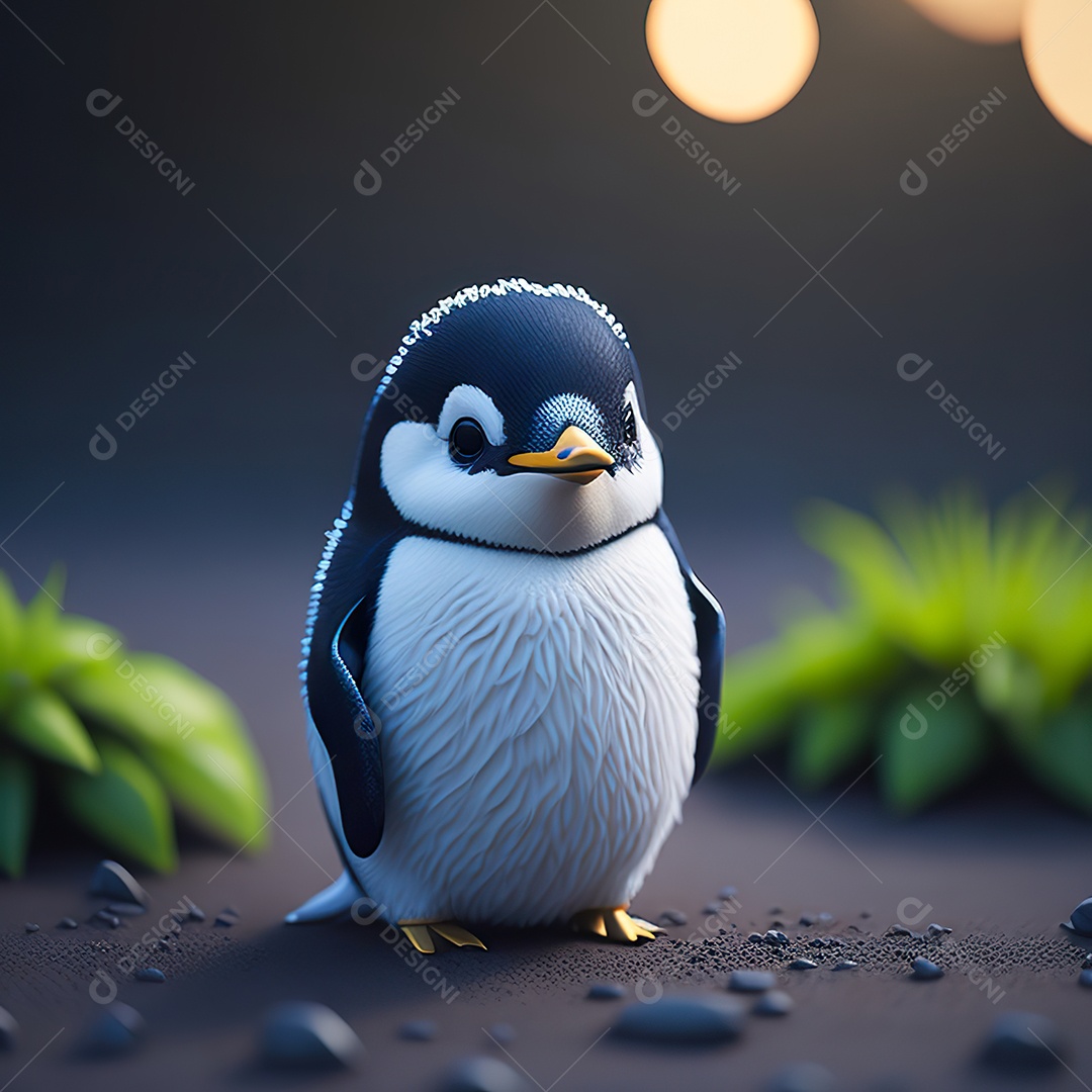 Imagem realista de pinguim