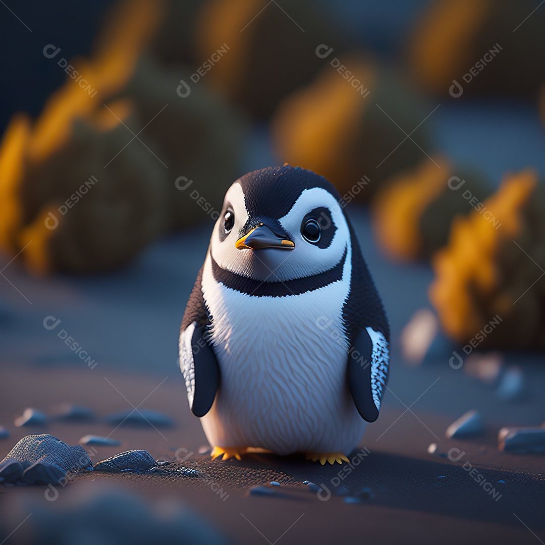 Imagem realista de pinguim