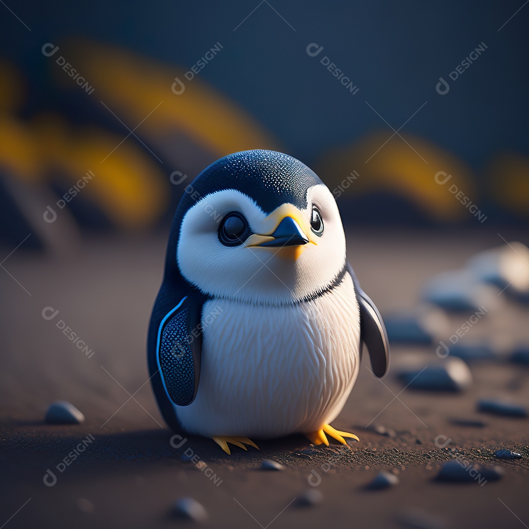 Imagem realista de pinguim
