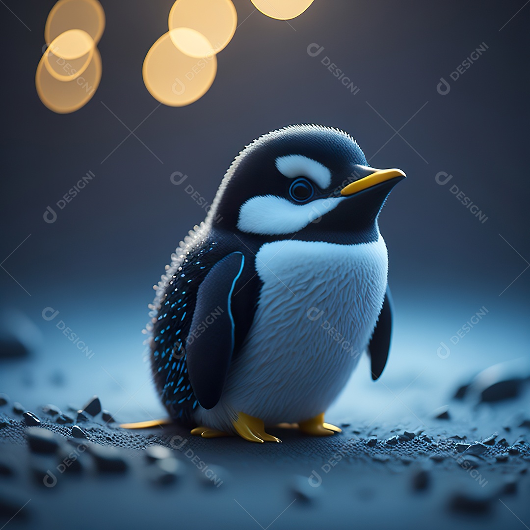 Imagem realista de pinguim