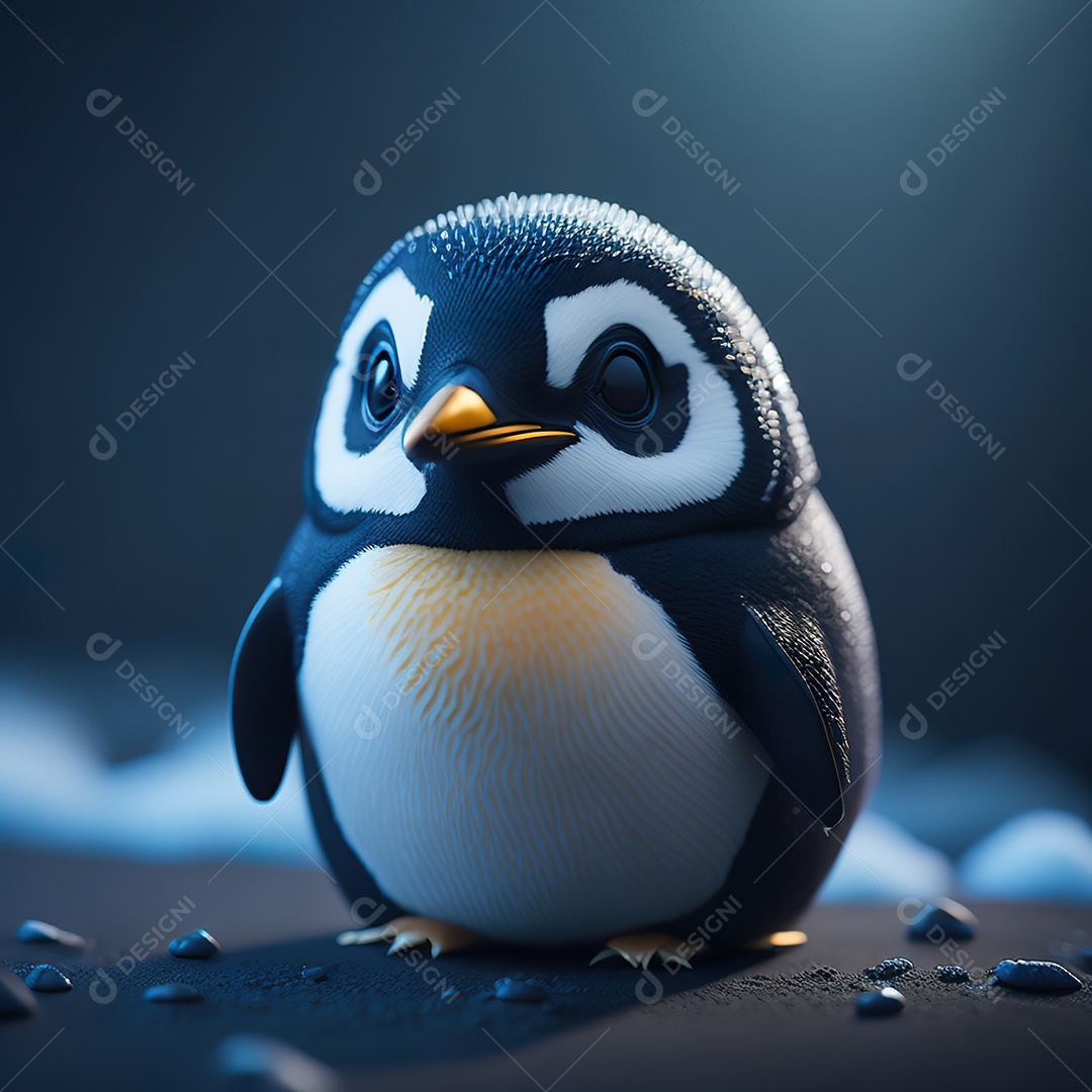 Imagem realista de pinguim