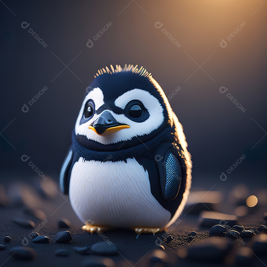 Imagem realista de pinguim