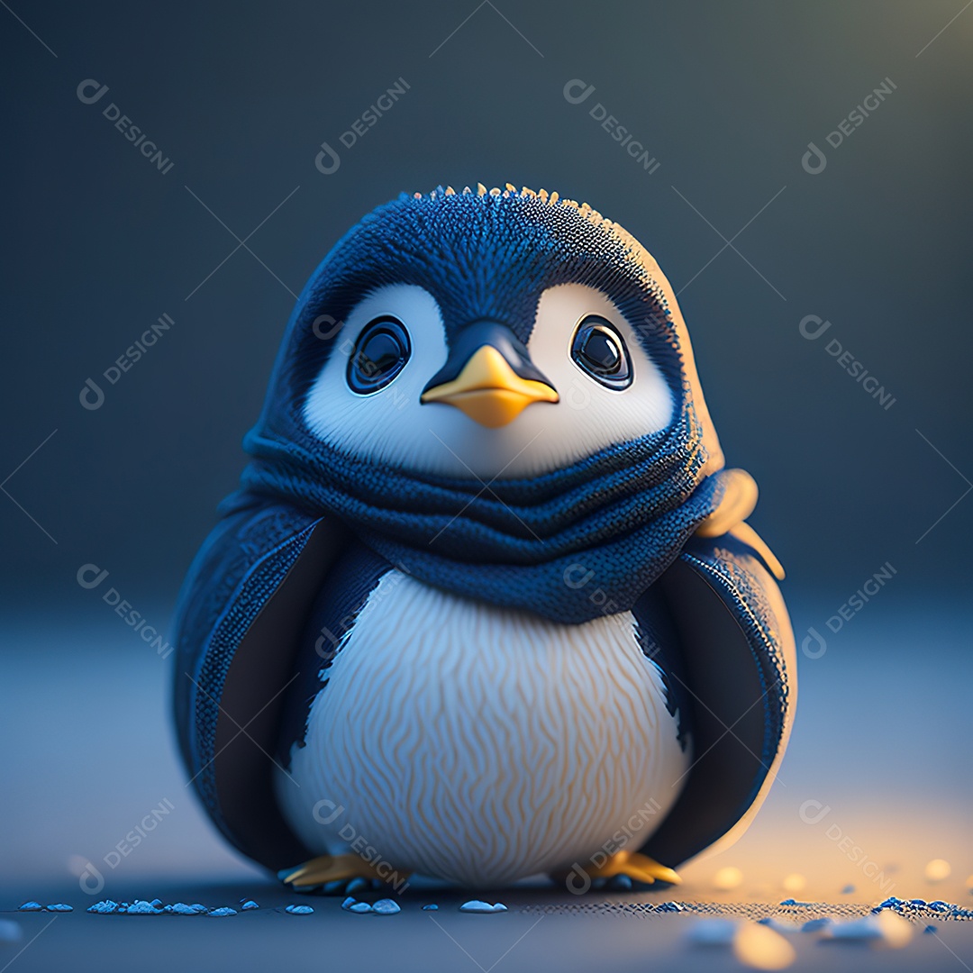 Imagem realista de pinguim