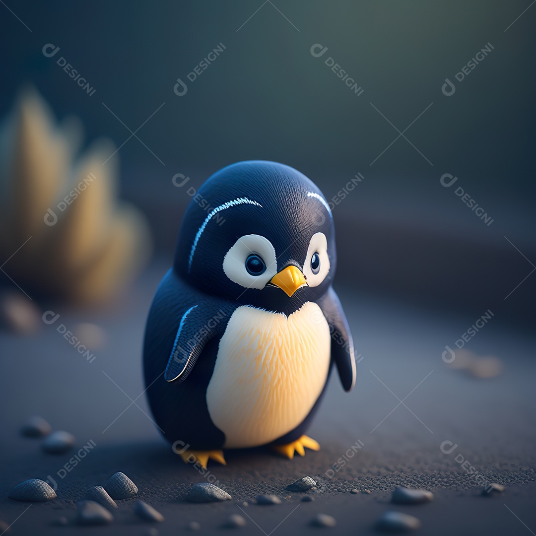 Imagem realista de pinguim