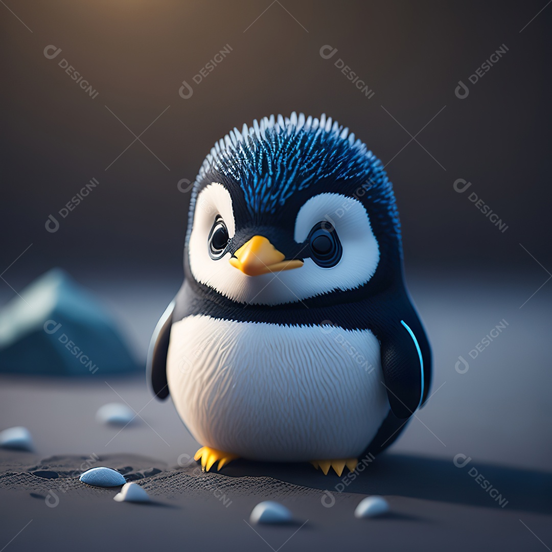 Imagem realista de pinguim