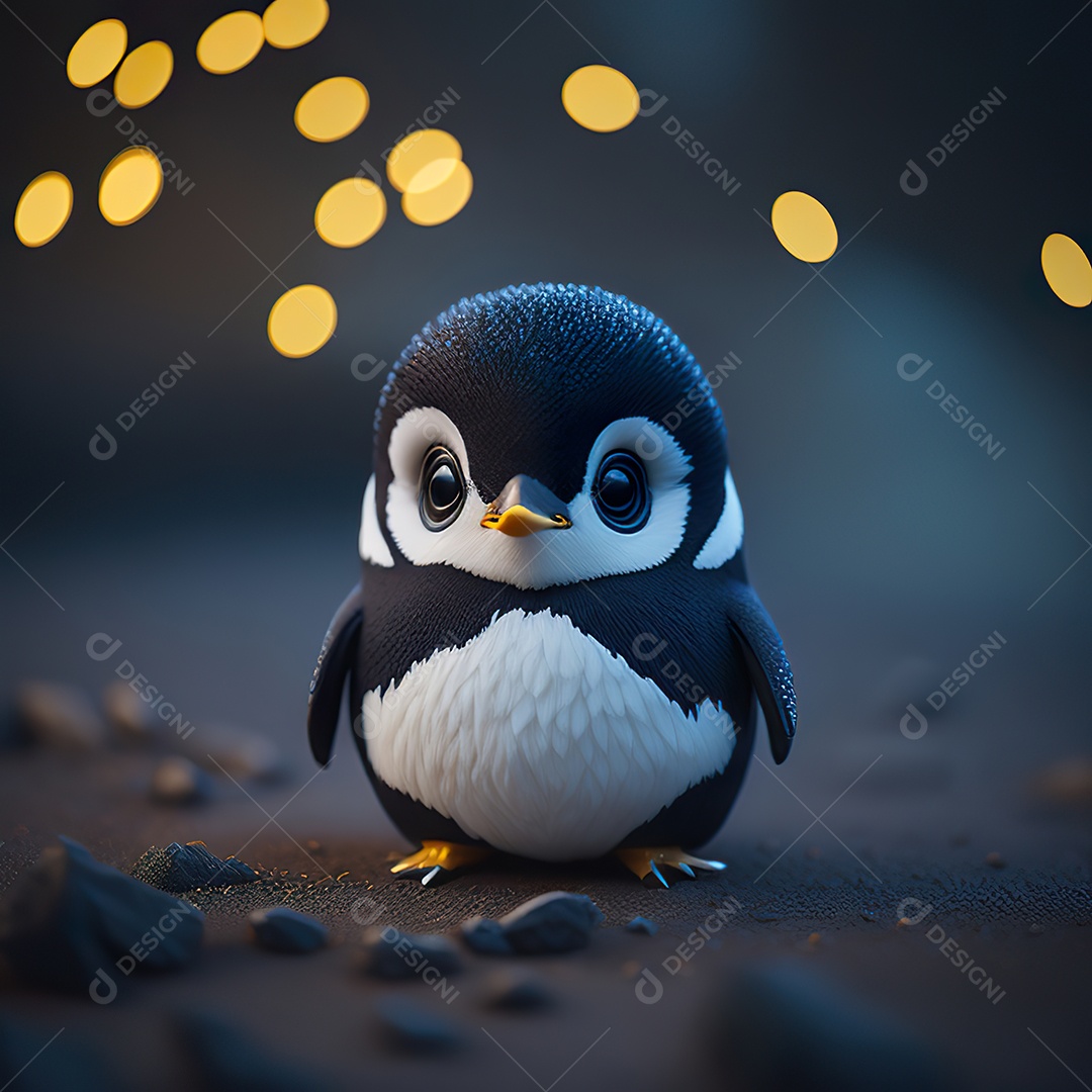 Imagem realista de pinguim
