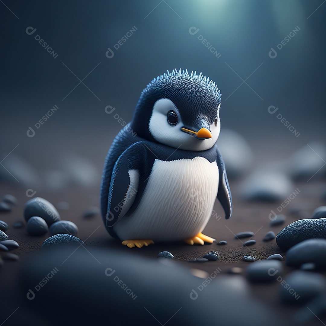 Imagem realista de pinguim