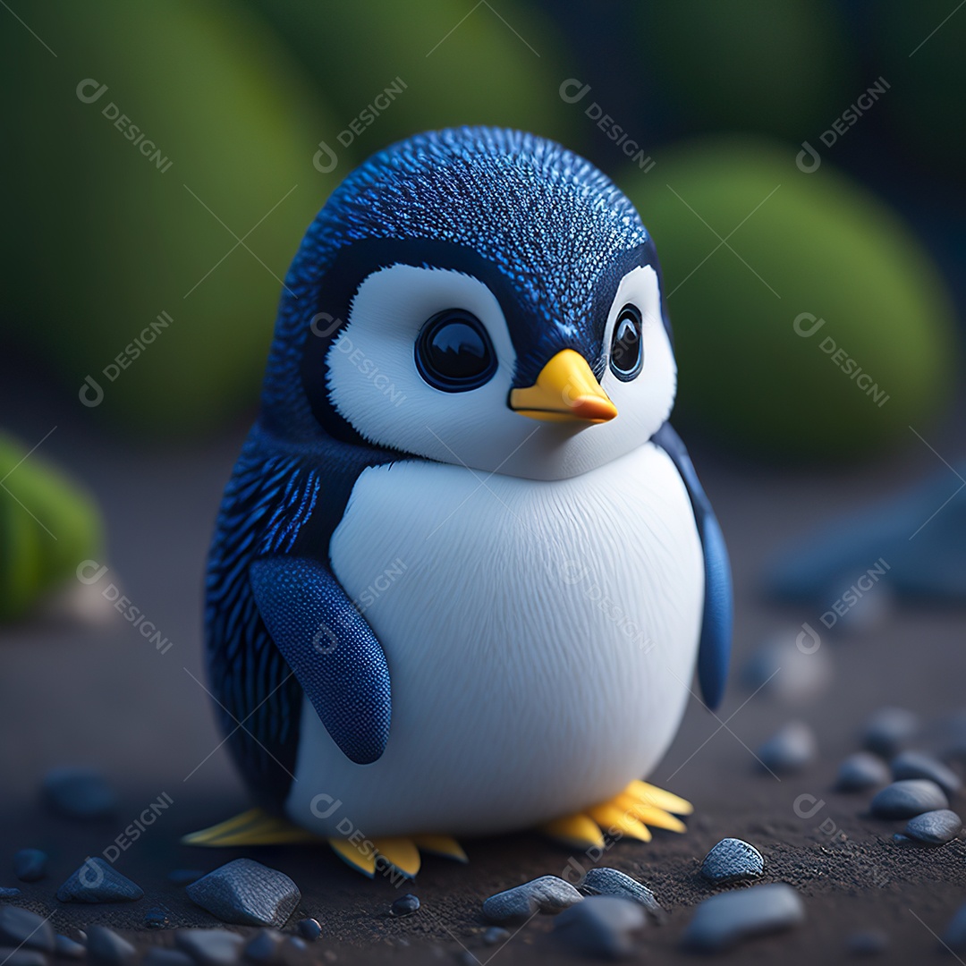 Imagem realista de pinguim