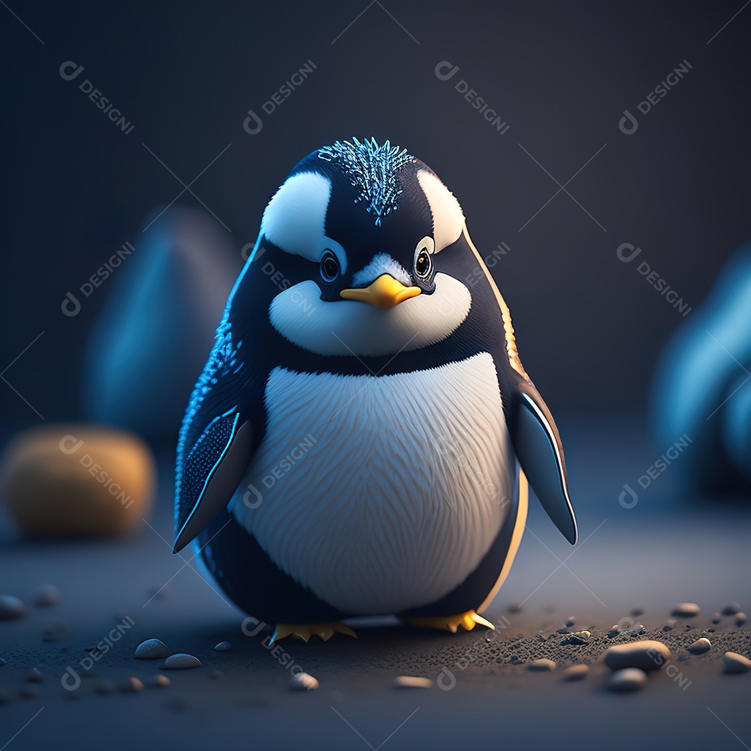 Imagem realista de pinguim