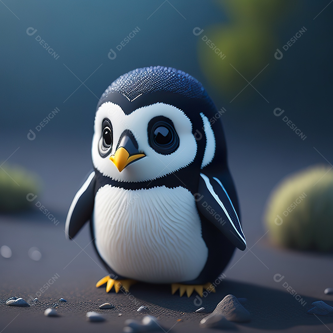 Imagem realista de pinguim
