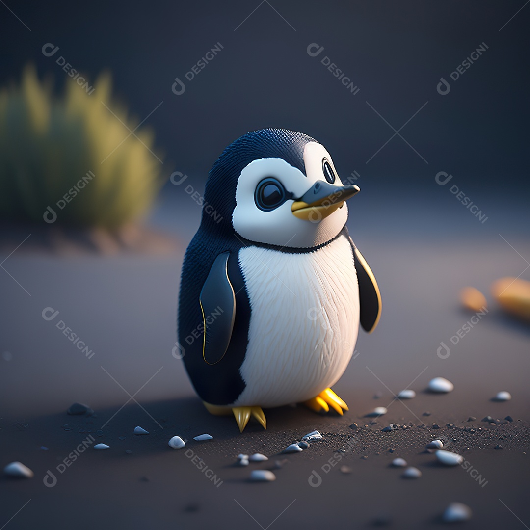 Imagem realista de pinguim