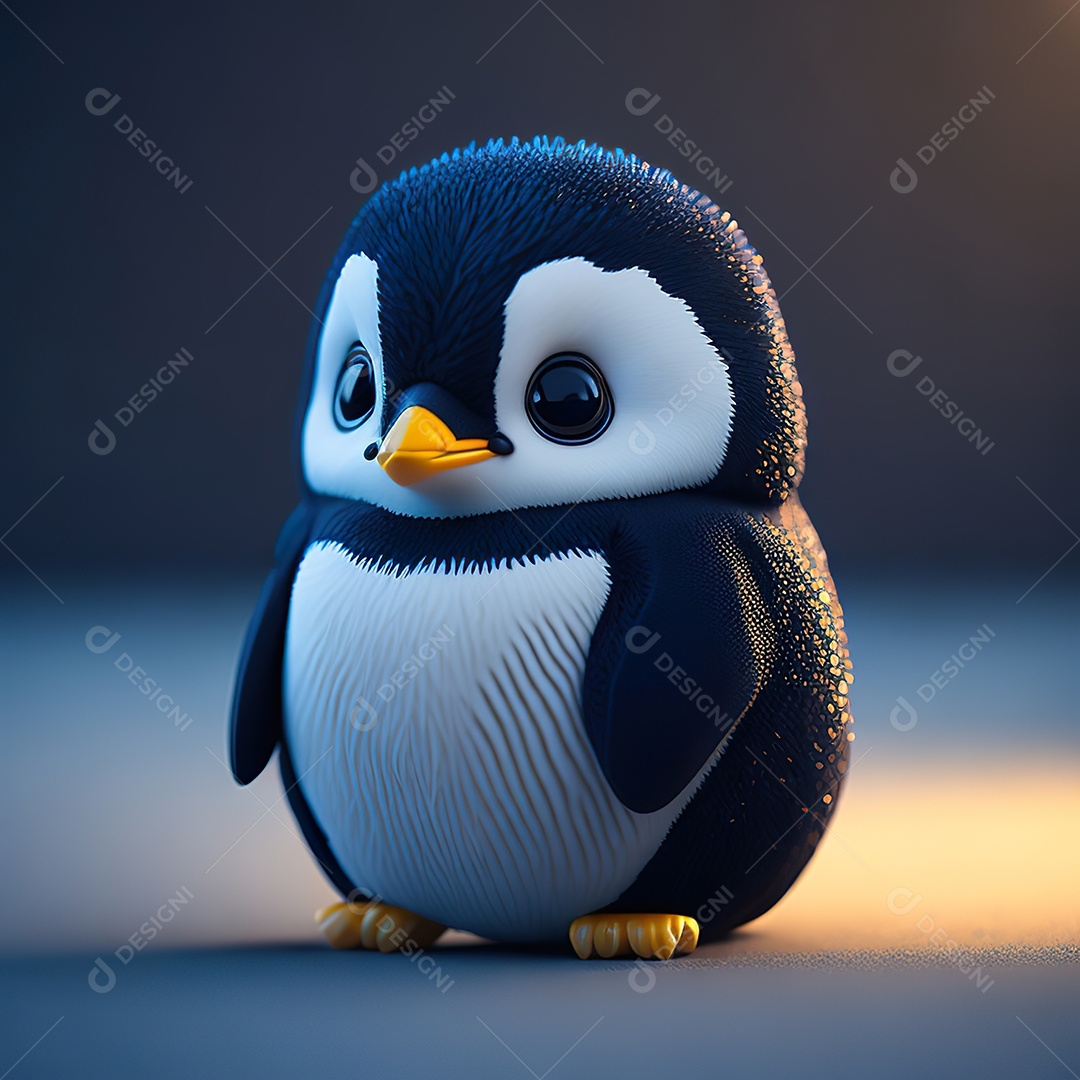 Imagem realista de pinguim