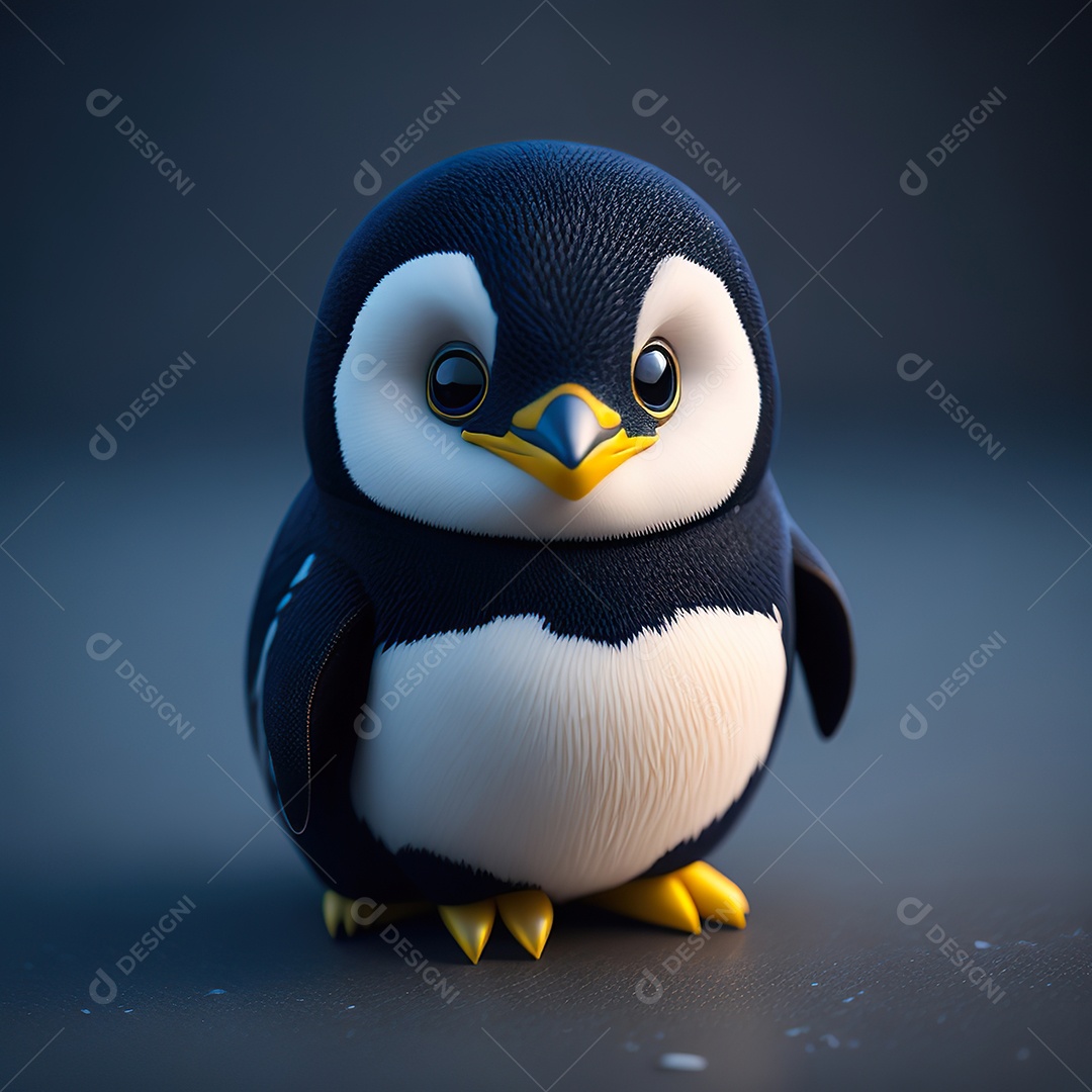 Imagem realista de pinguim