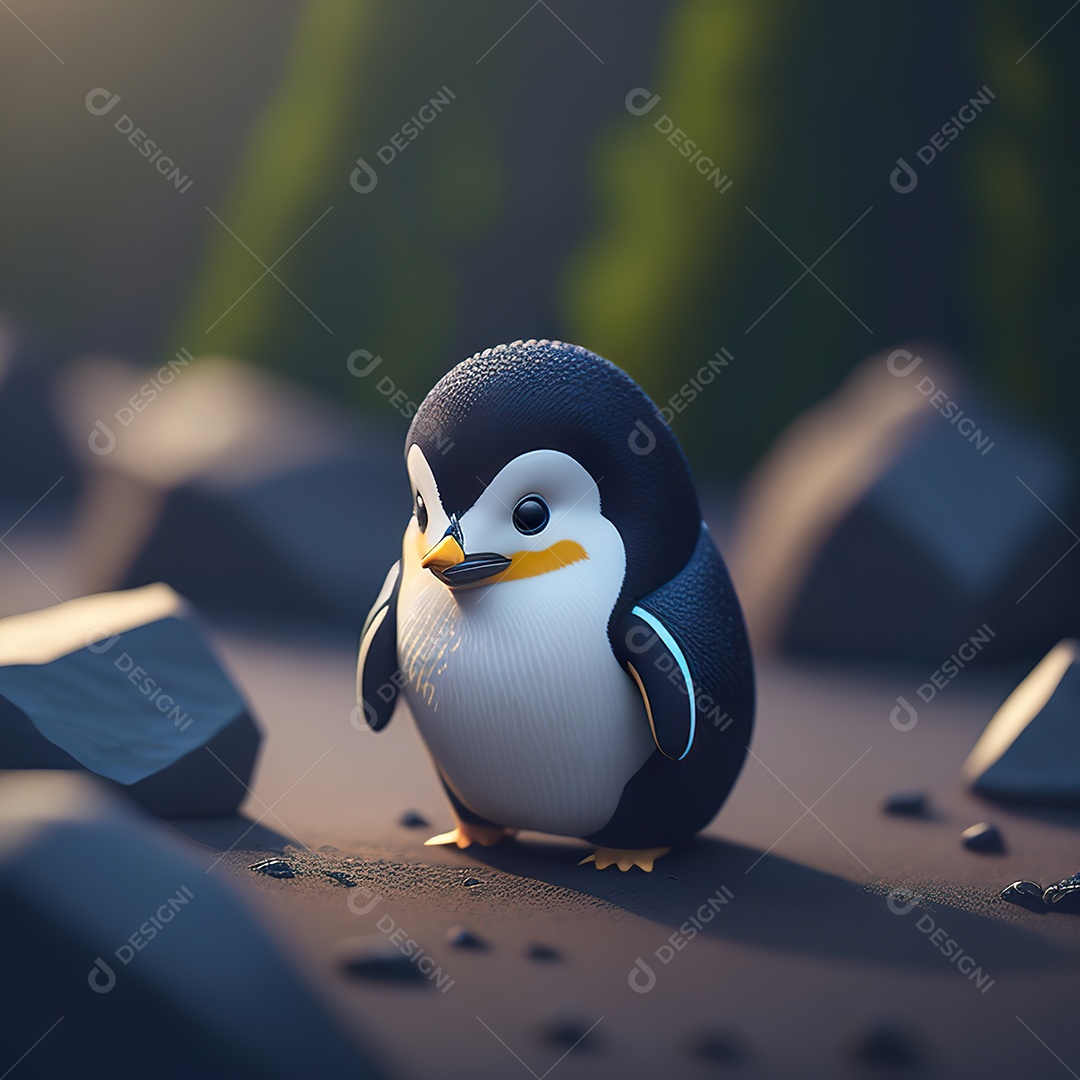 Imagem realista de pinguim