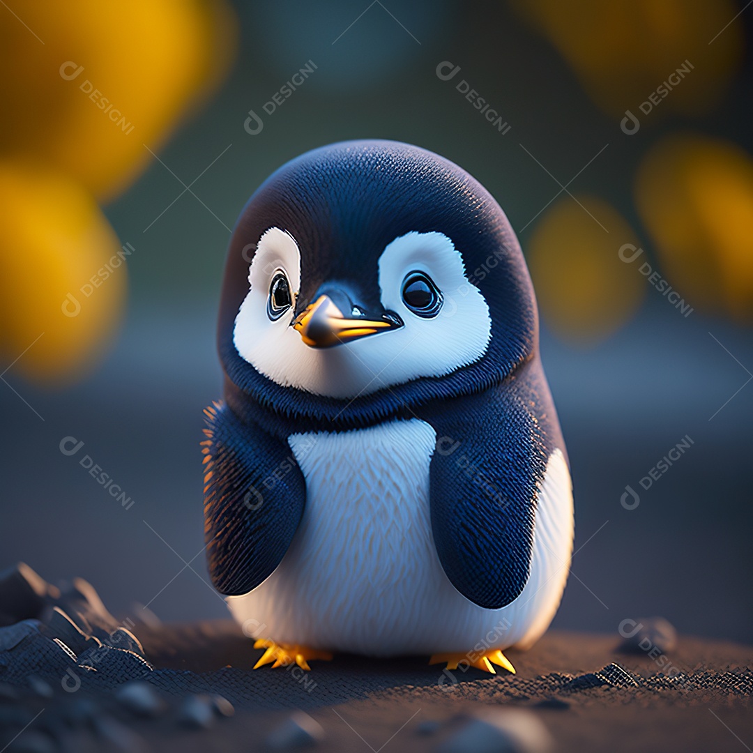 Imagem realista de pinguim